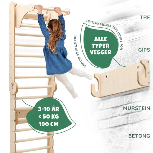 6-i-1 Klatrevegg & Gym