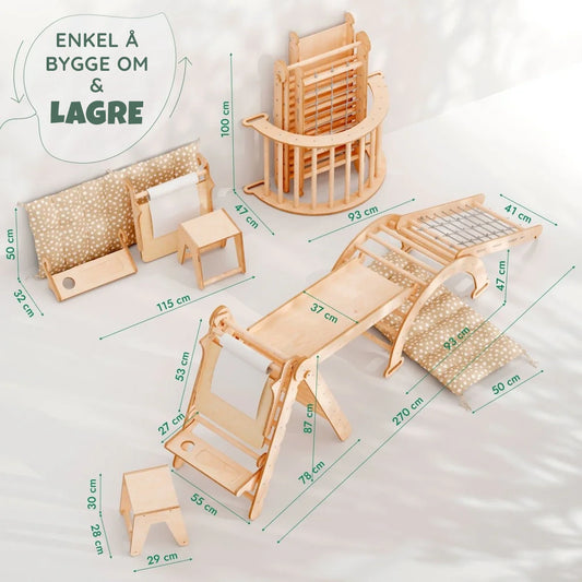 6-i-1 Montessori Klatrestativ